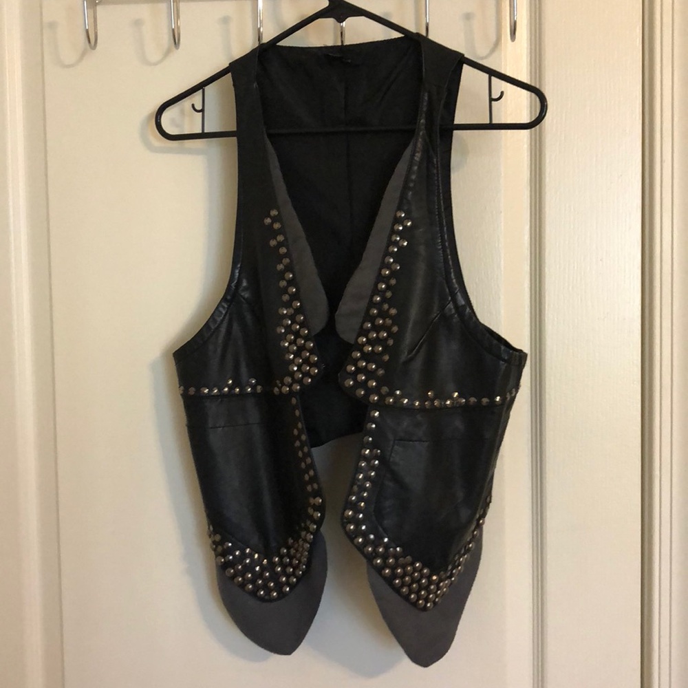 Beautiful faux leather studded vest